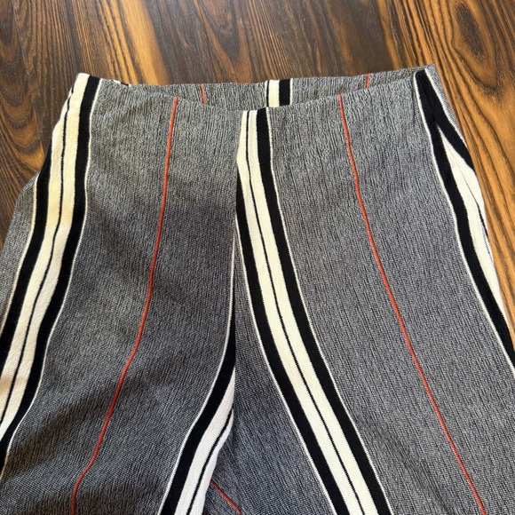 ZARA Pull On High Rise Cotton Pants w/Fringe Hem Size M Length 32” - Picture 3 of 8